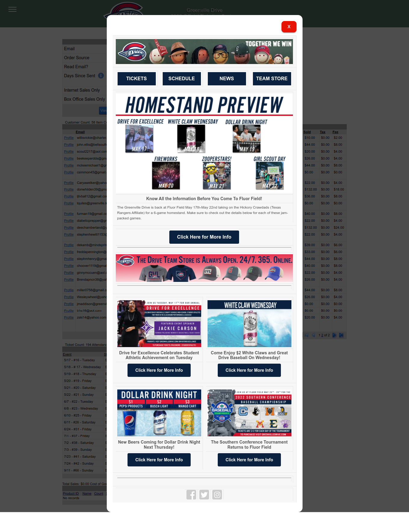 Email Marketing Dashboard – Glitnir Ticketing
